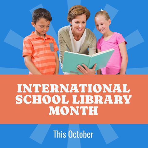 celebrating international school library month with family - Download Free Stock Templates Pikwizard.com