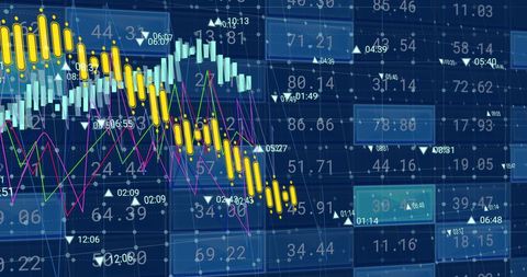 dynamic financial data on digital display canvas - Download Free Stock Images Pikwizard.com