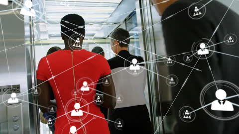 Businesspeople Engaging Open Office Network Connections