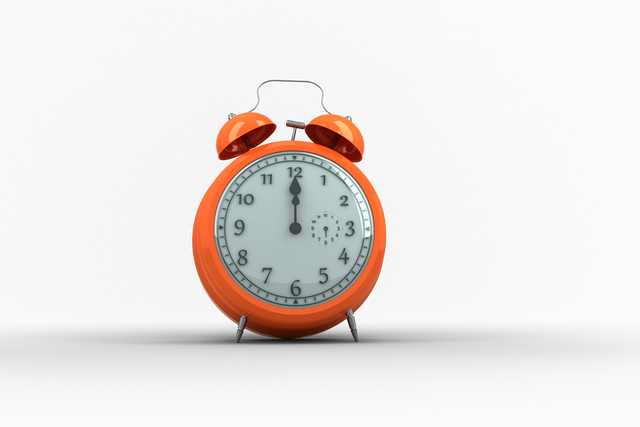 Transparent Background Retro Orange Alarm Clock - Download Free Stock Videos Pikwizard.com