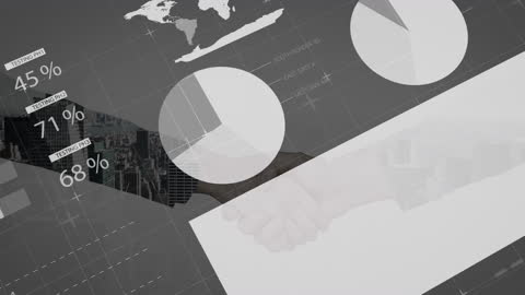 Business Meeting with Data Analysis and Global Concepts