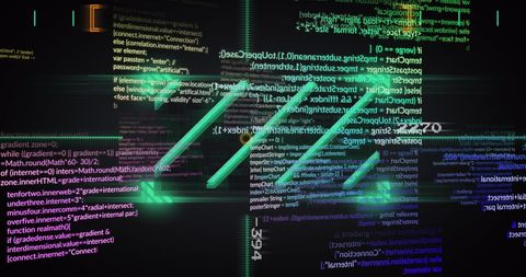 Futuristic Digital Data Processing Visualization on Black Background - Download Free Stock Images Pikwizard.com