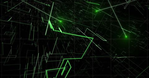 Futuristic Digital Network with Green Light Trajectories - Download Free Stock Images Pikwizard.com