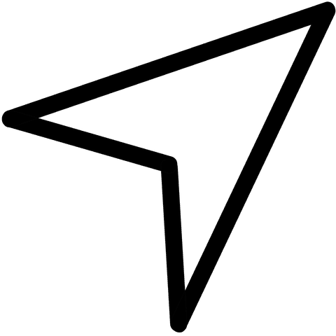 Black arrow outline pattern on transparent background
