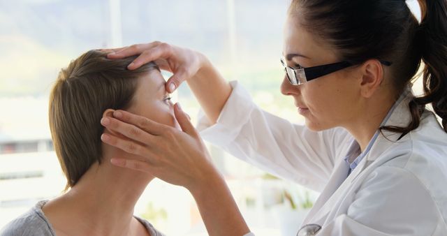 Ophthalmologist Examining Patient's Eyes in Medical Office - Download Free Stock Images Pikwizard.com