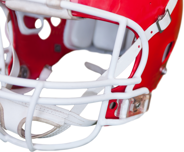 Close-Up Transparent American Football Helmet With Red Outer Shell - Download Free Stock Videos Pikwizard.com