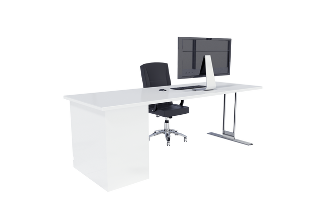 Modern Office Desk with Computer Transparent Background - Download Free Stock Videos Pikwizard.com