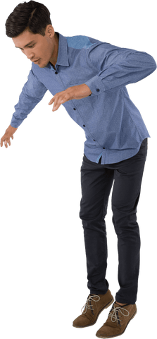 young man balancing mid-motion on transparent background - Download Free Stock Videos Pikwizard.com