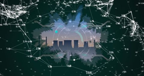 Advanced Technology Infographic Over Cityscape - Download Free Stock Images Pikwizard.com