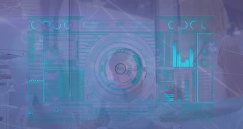 Digital Brain and Clock Interface in Futuristic Technology Concept