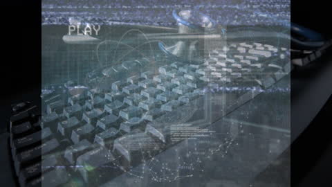 Digital Health Concept with Stethoscope on Keyboard