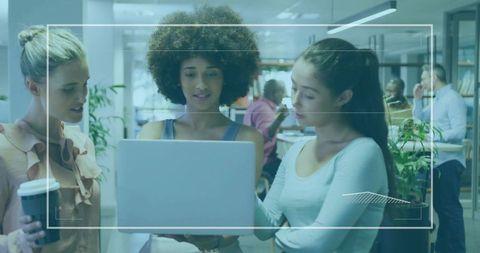 Team Collaboration in Modern Open-Plan Office Space