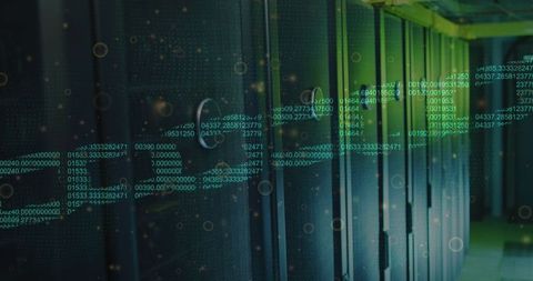 Dynamic Data Streams Flowing in a Modern Server Room - Download Free Stock Images Pikwizard.com