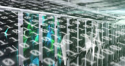 Abstract Binary Code and Data Servers Technology Theme - Download Free Stock Images Pikwizard.com