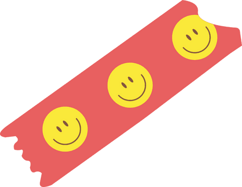coral ribbon with yellow smileys on transparent background - Download Free Stock Videos Pikwizard.com