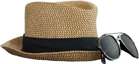 Transparent Panama Hat with Classic Sunglasses for Vacation Style - Download Free Stock Videos Pikwizard.com