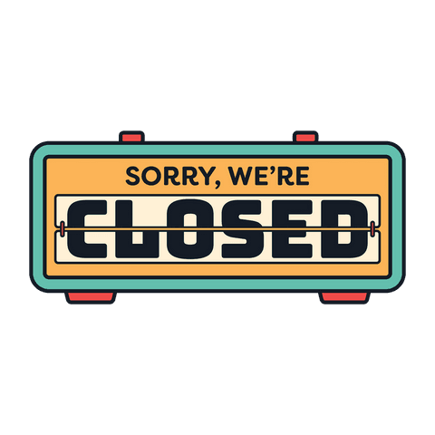 sorry we are closed banner on transparent background - Download Free Stock Videos Pikwizard.com