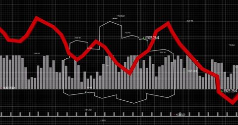Fluctuating Financial Graph With Data Visualization - Download Free Stock Images Pikwizard.com