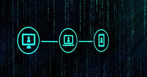Digital Network Connection with Computer and Smartphone Icons - Download Free Stock Images Pikwizard.com