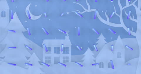 Abstract Blue Shapes with Winter Background Streamline Design