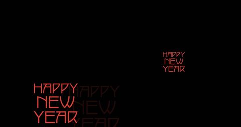 Minimalist Happy New Year Text with Black Background - Download Free Stock Images Pikwizard.com