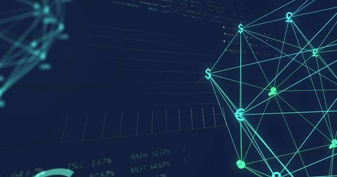 Digital Networking Icons with Global Financial Data Overlay - Download Free Stock Images Pikwizard.com