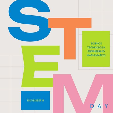 colorful stem day celebration graphic with key themes - Download Free Stock Templates Pikwizard.com