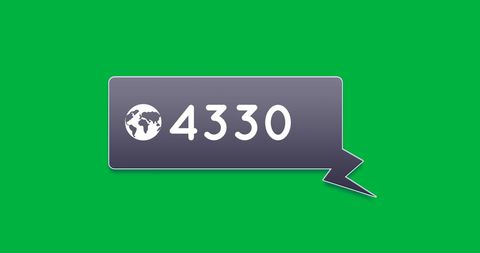 Global Message Notifications on Green Background - Download Free Stock Images Pikwizard.com
