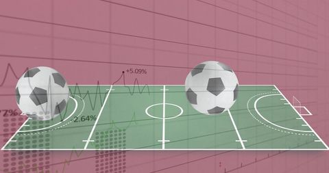 Analyzing Football Stat Trends with Schematic Field Overlay - Download Free Stock Images Pikwizard.com