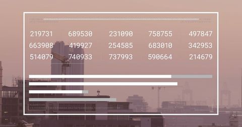 Digital Interface Overlay with Data Processing on Cityscape - Download Free Stock Images Pikwizard.com