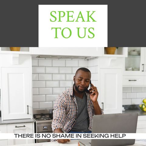 Mental Health Support Concept with African American Man - Download Free Stock Templates Pikwizard.com