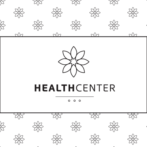 health center logo with floral pattern on transparent background - Download Free Stock Videos Pikwizard.com