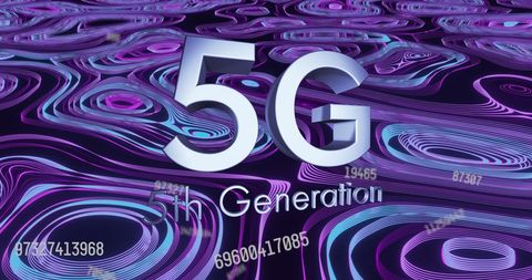 5G Network Concept with Glowing Purple and Blue Lines - Download Free Stock Images Pikwizard.com