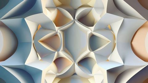 Abstract geometric tessellation with futuristic 3d patterns