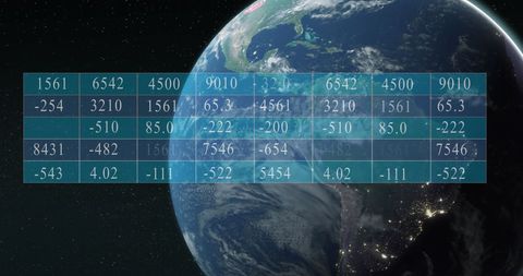 Digital Data Overlay on Globe Represents Global Growth and Connectivity - Download Free Stock Images Pikwizard.com