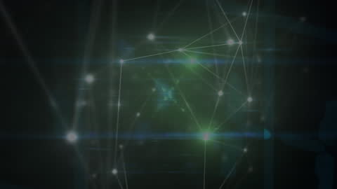 Abstract Digital Network of Light Nodes and Connections