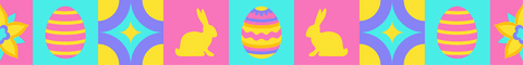 Whimsical Pastel Easter Pattern with Rabbits and Eggs on Transparent Background - Download Free Stock Videos Pikwizard.com