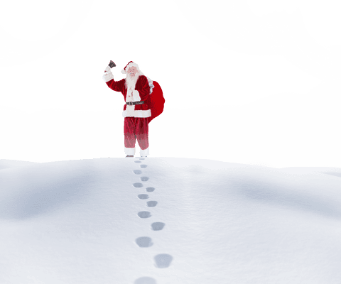 transparent santa claus walking on snow leaving footprints - Download Free Stock Videos Pikwizard.com