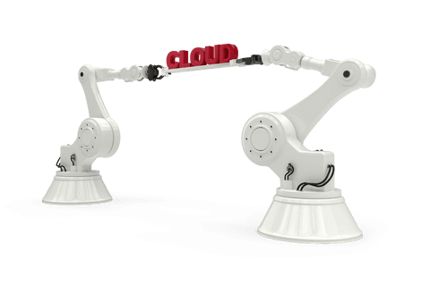 Robotic Arms Holding Red Cloud Text on Transparent Background - Download Free Stock Videos Pikwizard.com