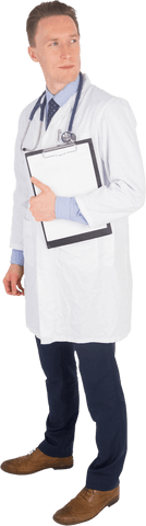 Confident Male Doctor Holding Transparent Clipboard for Healthcare - Download Free Stock Videos Pikwizard.com