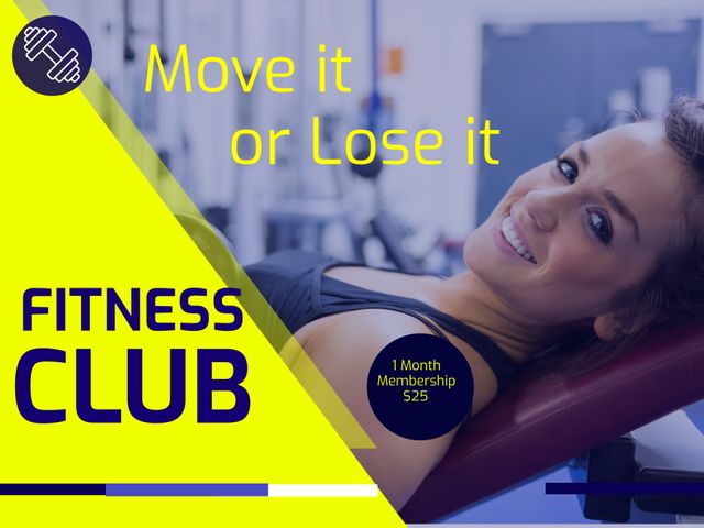 Ideal for promoting gym memberships, wellness programs, or fitness-related campaigns. Use it to attract new members with the image of a happy, motivated person enjoying a workout. Encourages viewers to engage in an active and healthy lifestyle.