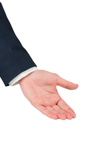 Businessman Hand Extended for Handshake on Transparent Background - Download Free Stock Videos Pikwizard.com