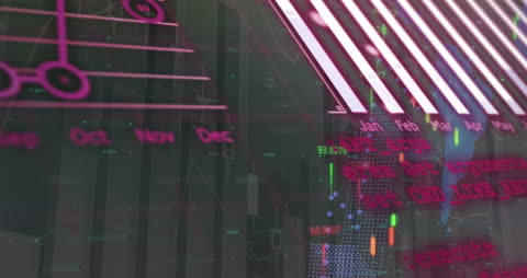 Futuristic Financial Data Analysis with City Lights