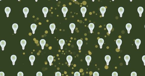 Green Energy Light Bulb Pattern Representing Eco Innovation