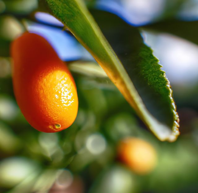 Close up of kumquats on blurred background created using generative ai technology - Download Free Stock Photos Pikwizard.com