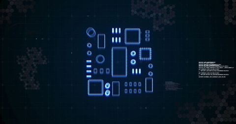 Futuristic Digital Elements and Data Processing - Download Free Stock Images Pikwizard.com