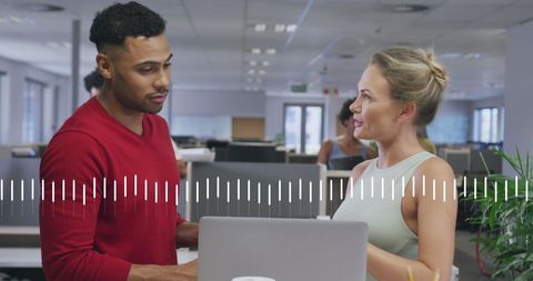 Professional collaboration in modern office setting