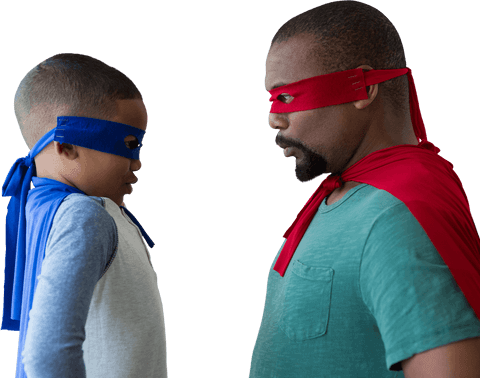 transparent bond between father and son as superheroes - Download Free Stock Videos Pikwizard.com