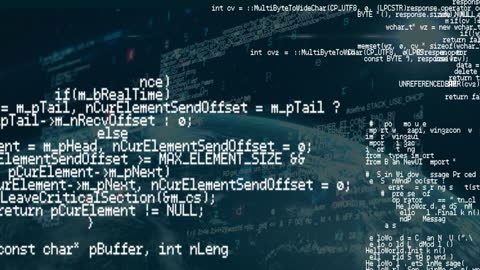Global Data Processing and Coding Background Animation