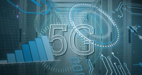 Futuristic 5G Network Interface in Data Center Environment - Download Free Stock Images Pikwizard.com